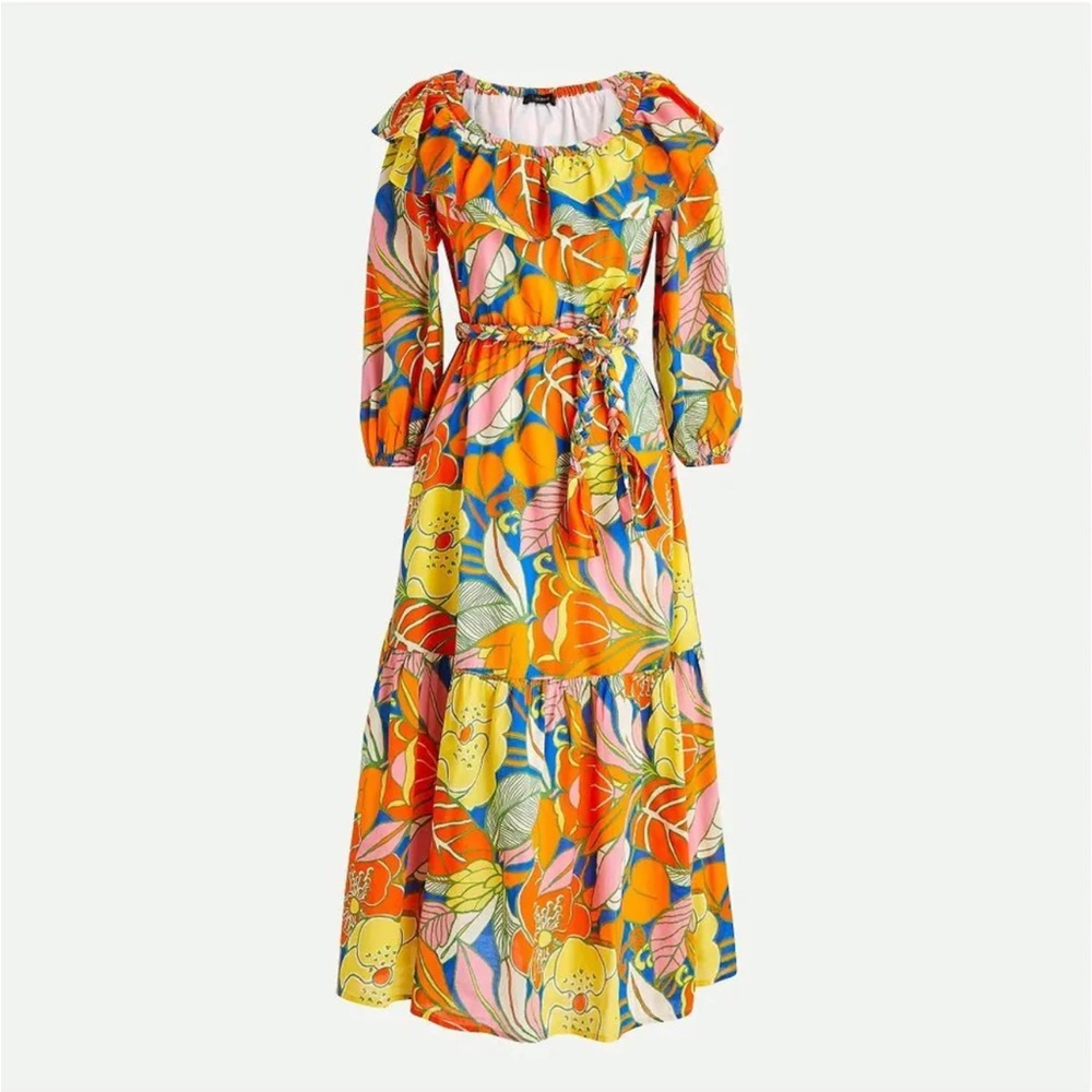 NWT J.Crew floral belted dress